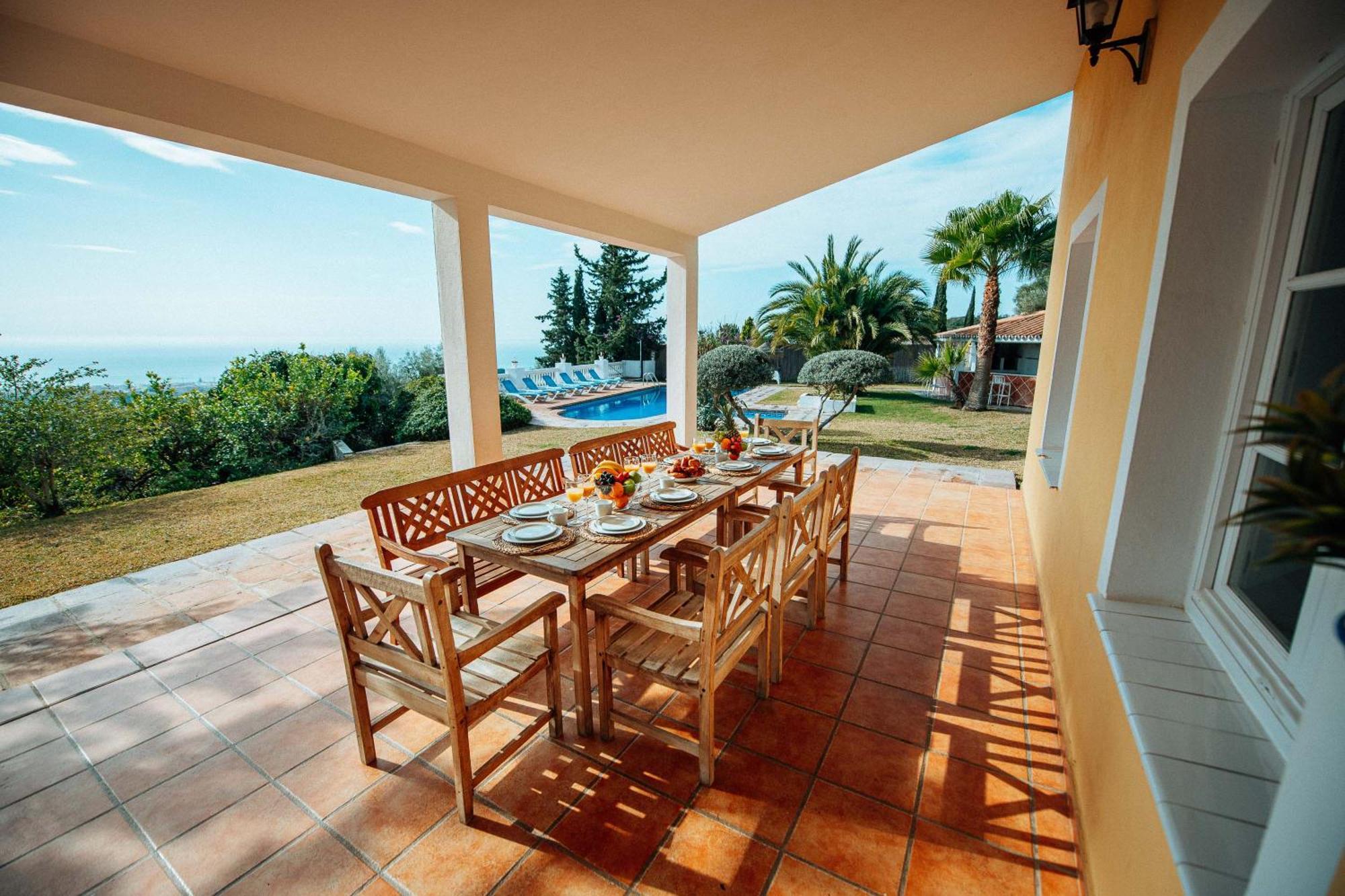 Gran Villa Con Vistas Al Mar Y Piscina Privada Málaga Extérieur photo