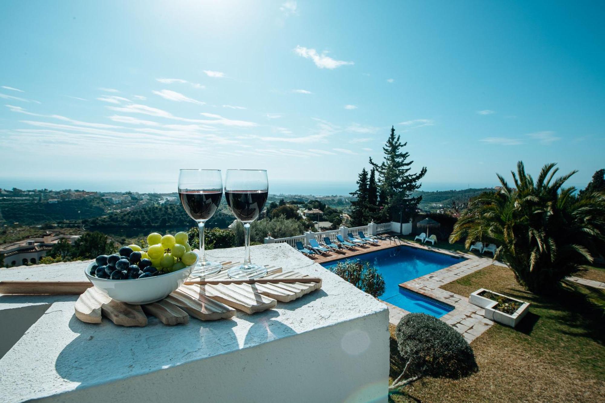 Gran Villa Con Vistas Al Mar Y Piscina Privada Málaga Extérieur photo